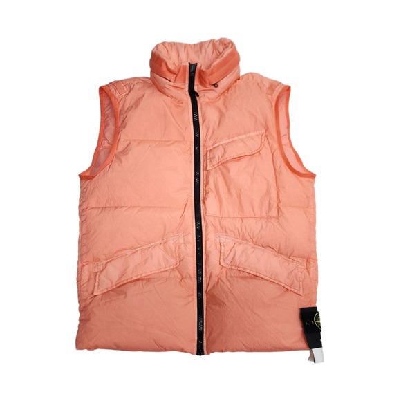 Stone Island Down Vest Orange Large $795 - Picture 4 of 6